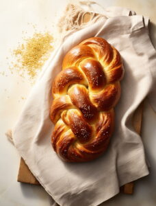 close-up-challah-dish-hanukkah